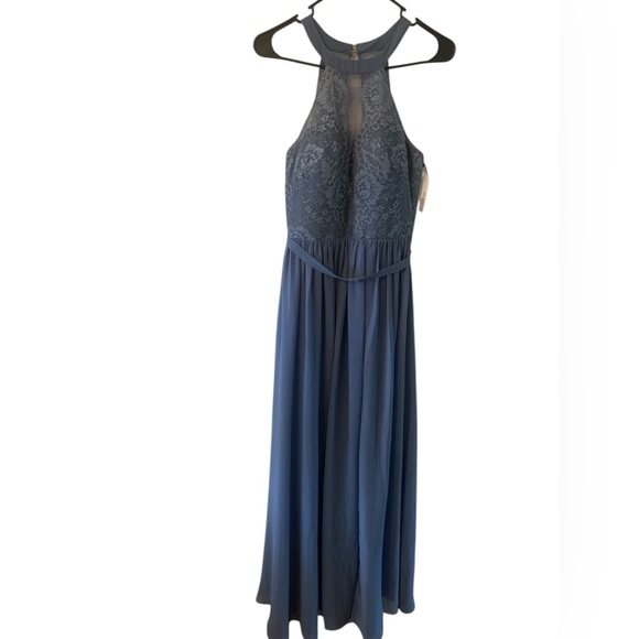 JJ’s House. Size 2 Color: Stormy. A-Line Scoop Style. Chiffon Lace material - Picture 1 of 4